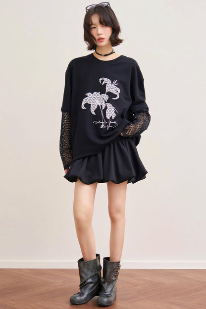 Shadow Weaving Lace Top