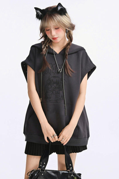 Sweet Dark Cut Hooded Top