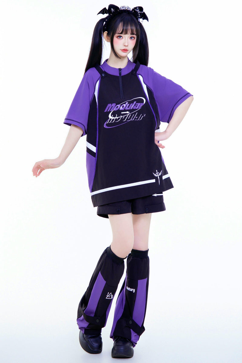Pre-order Item: Y2k Subculture Cyber T-shirt + Shorts + Leg Covers