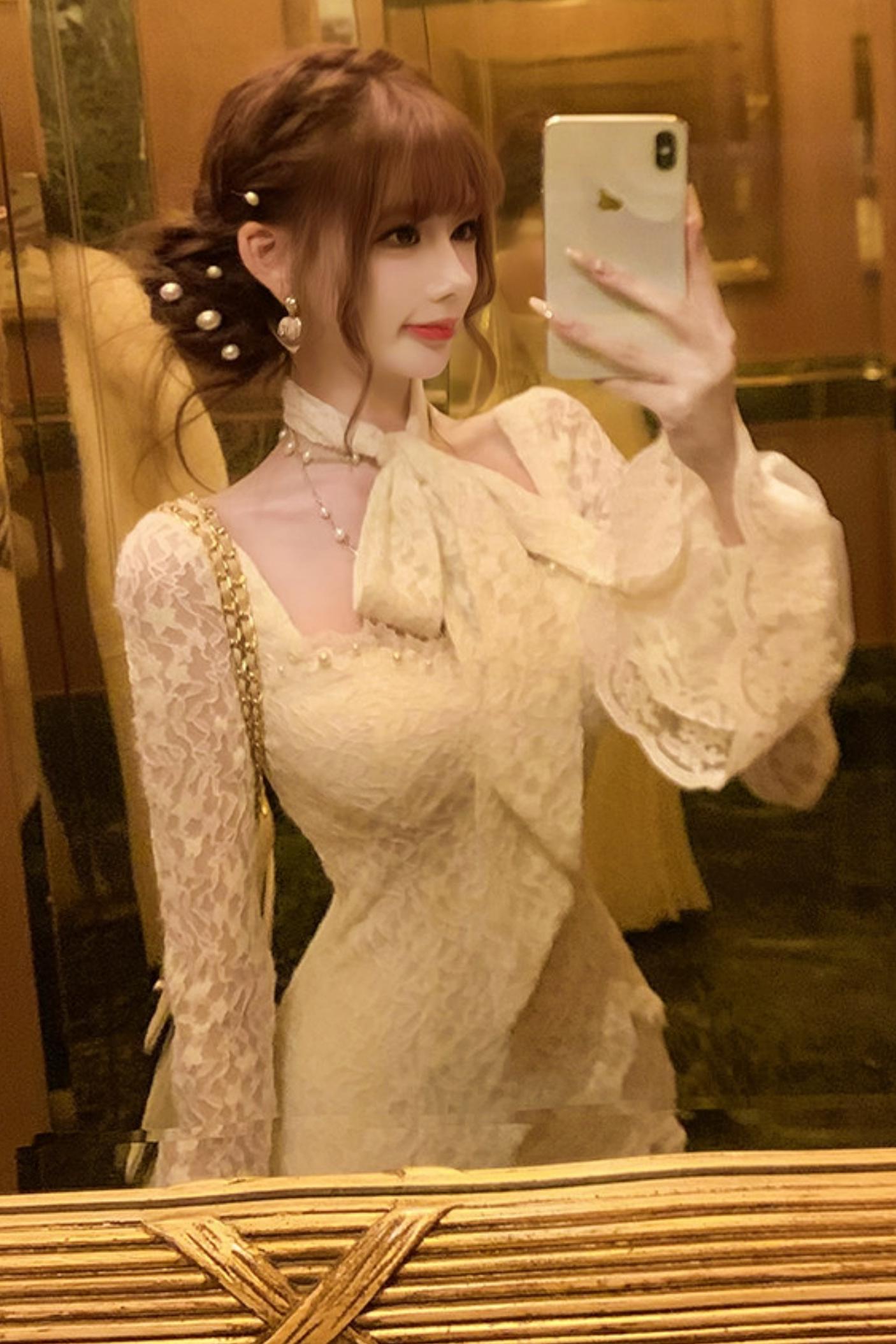 French Style Lace Mermaid Dress