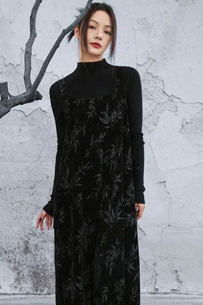 Chenille Dark Pattern Dress