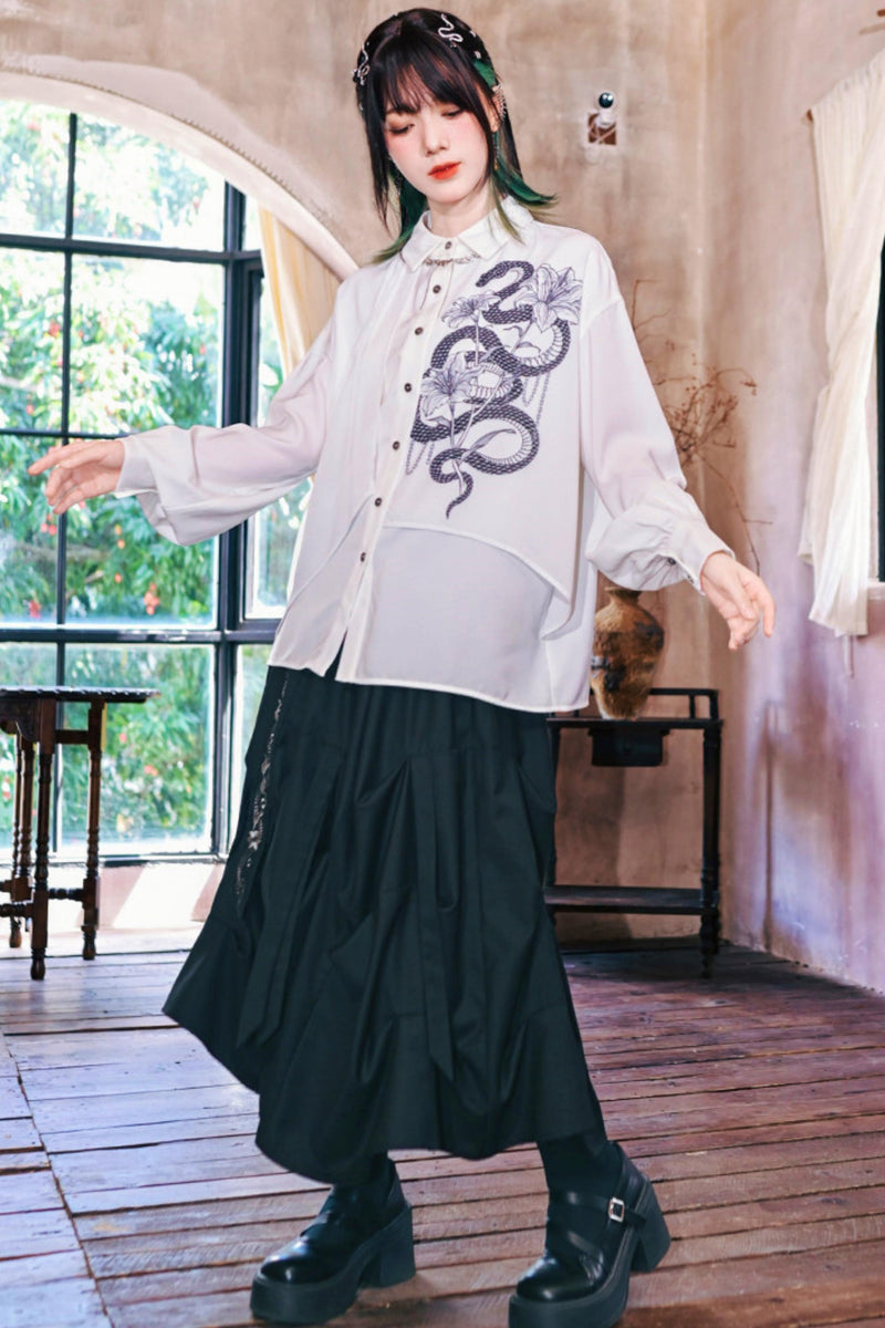 Dark Realm Chiffon Blouse