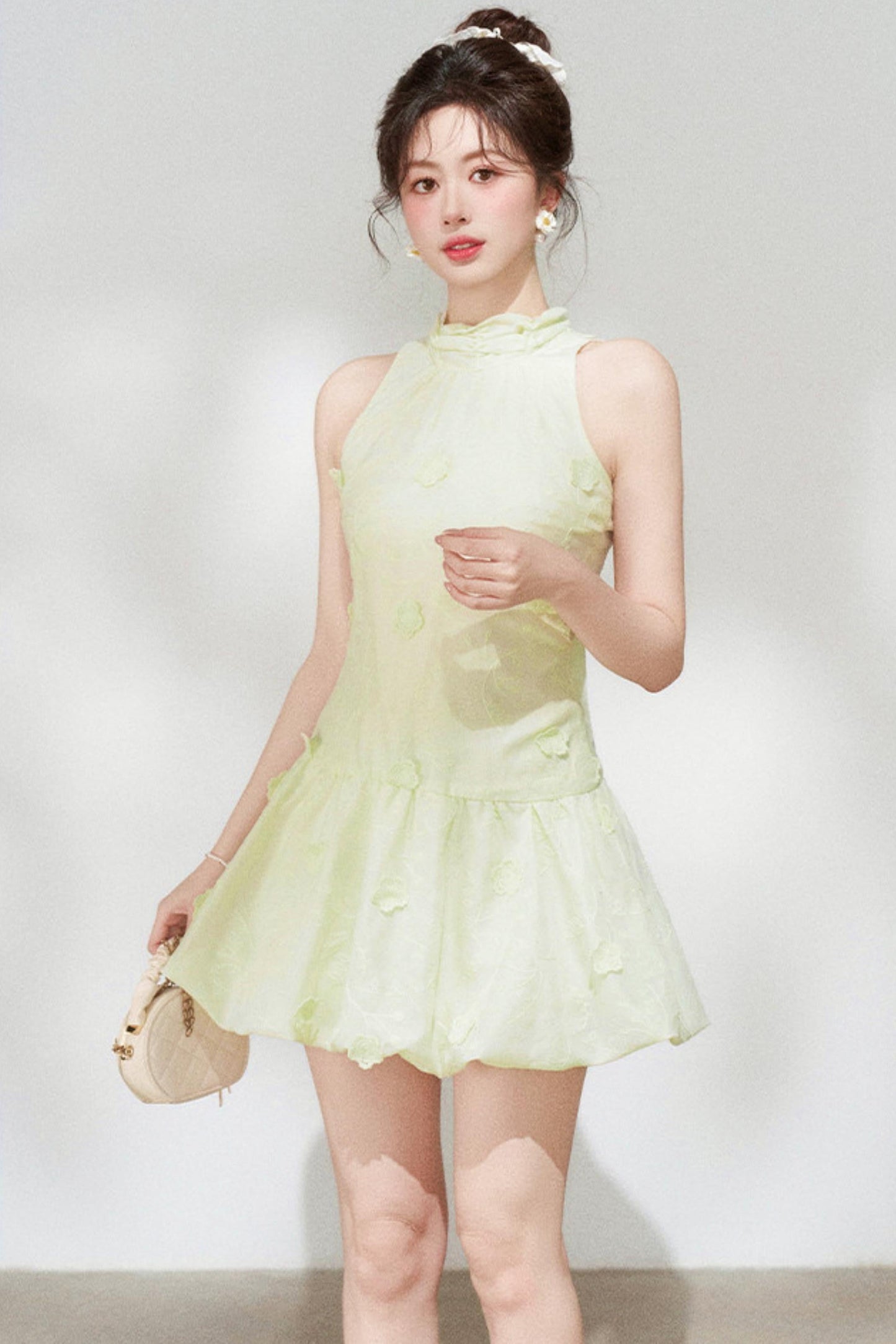 Jacquard Halter Dress
