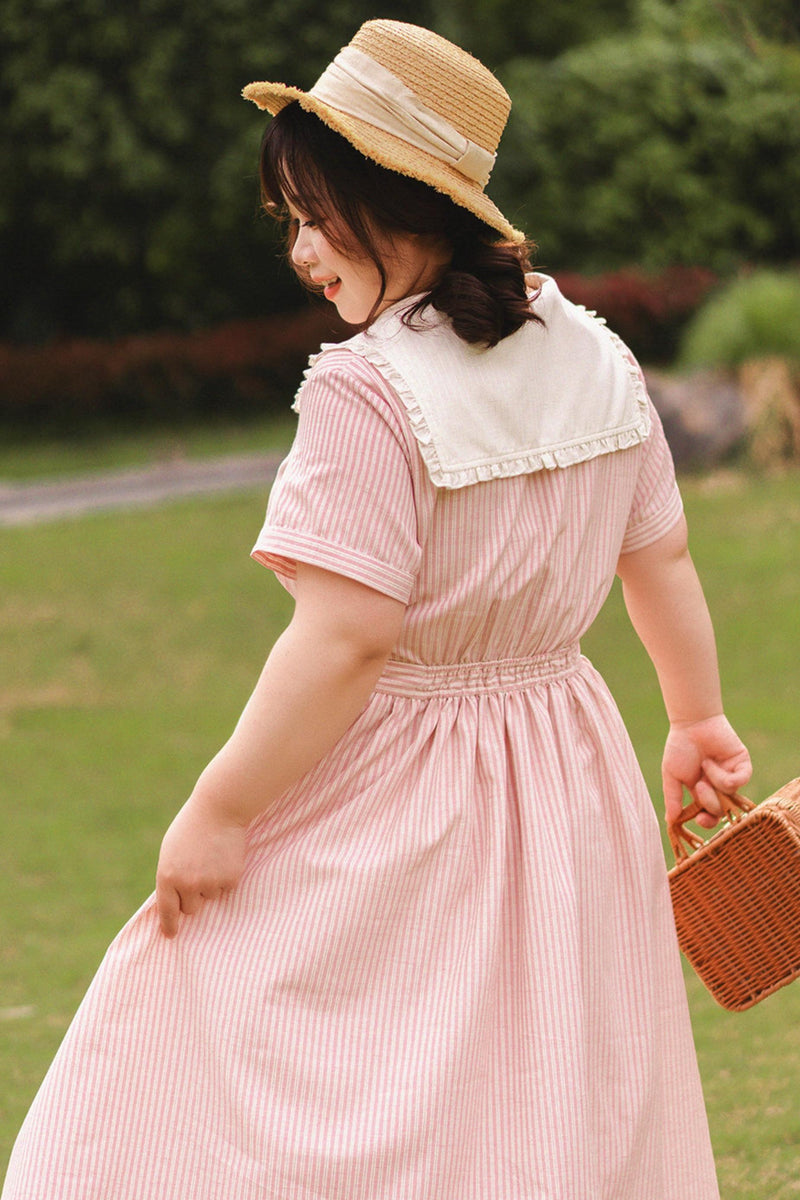 French Retro Linen Dress