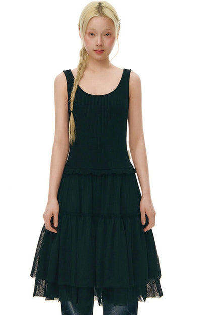 Y2k Tulle Vest Dress