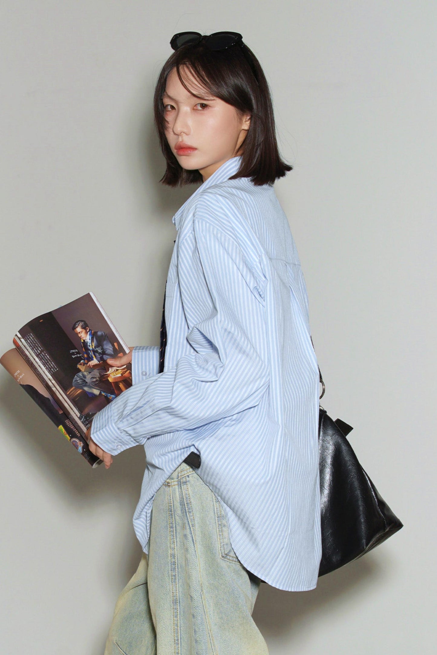 Gravity Blue Striped Shirt