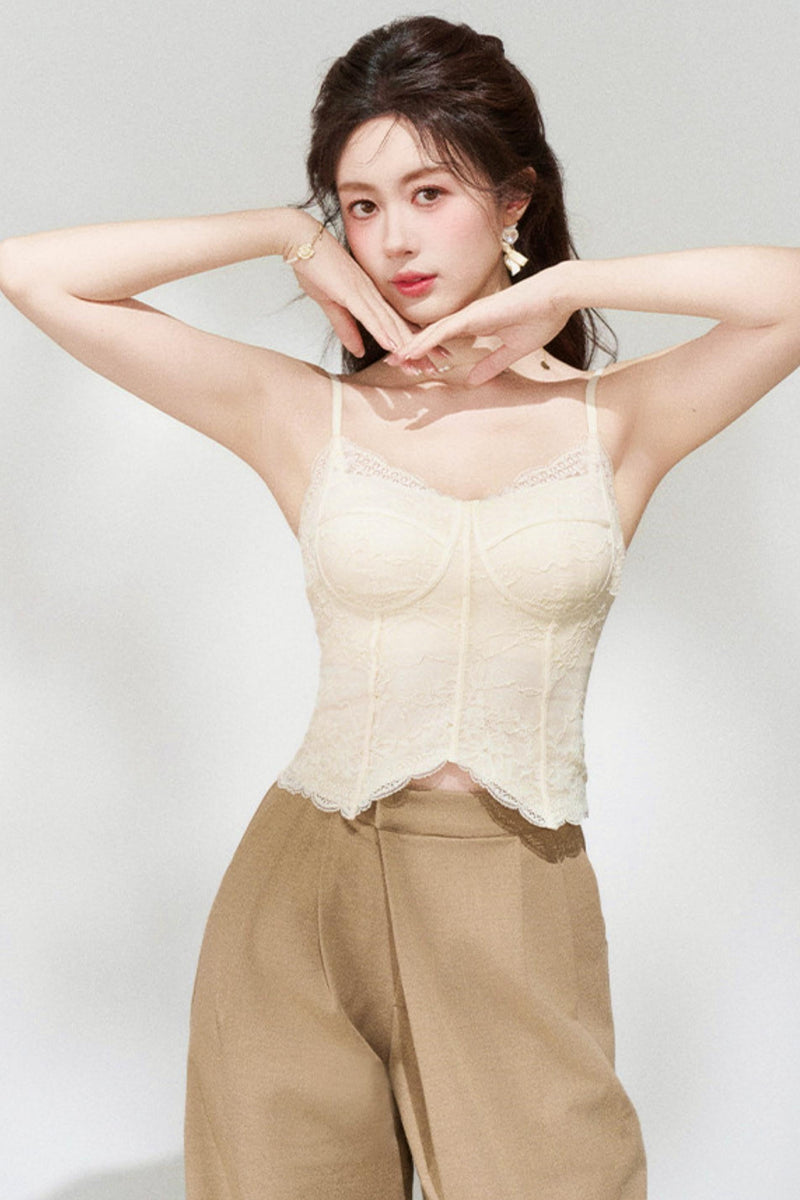 Lace Slim-fit Camisole Top