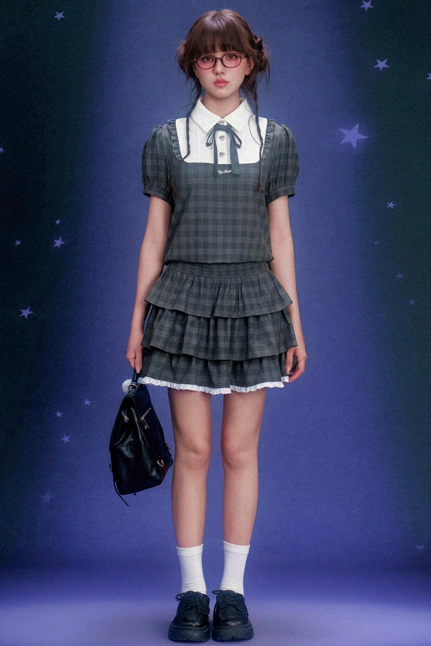 Plaid Tiered Dress