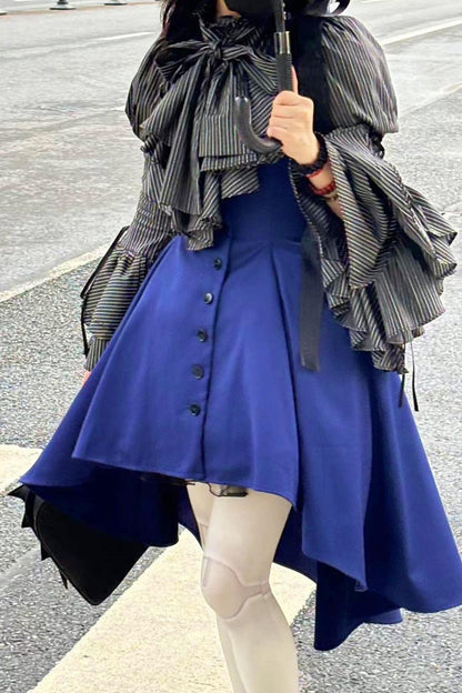 Princess Sleeve Gothic Striped Lolita Blouse