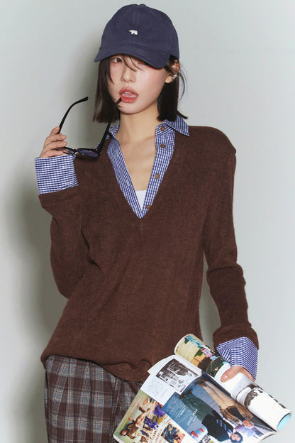 Preppy Knit Sweater Top