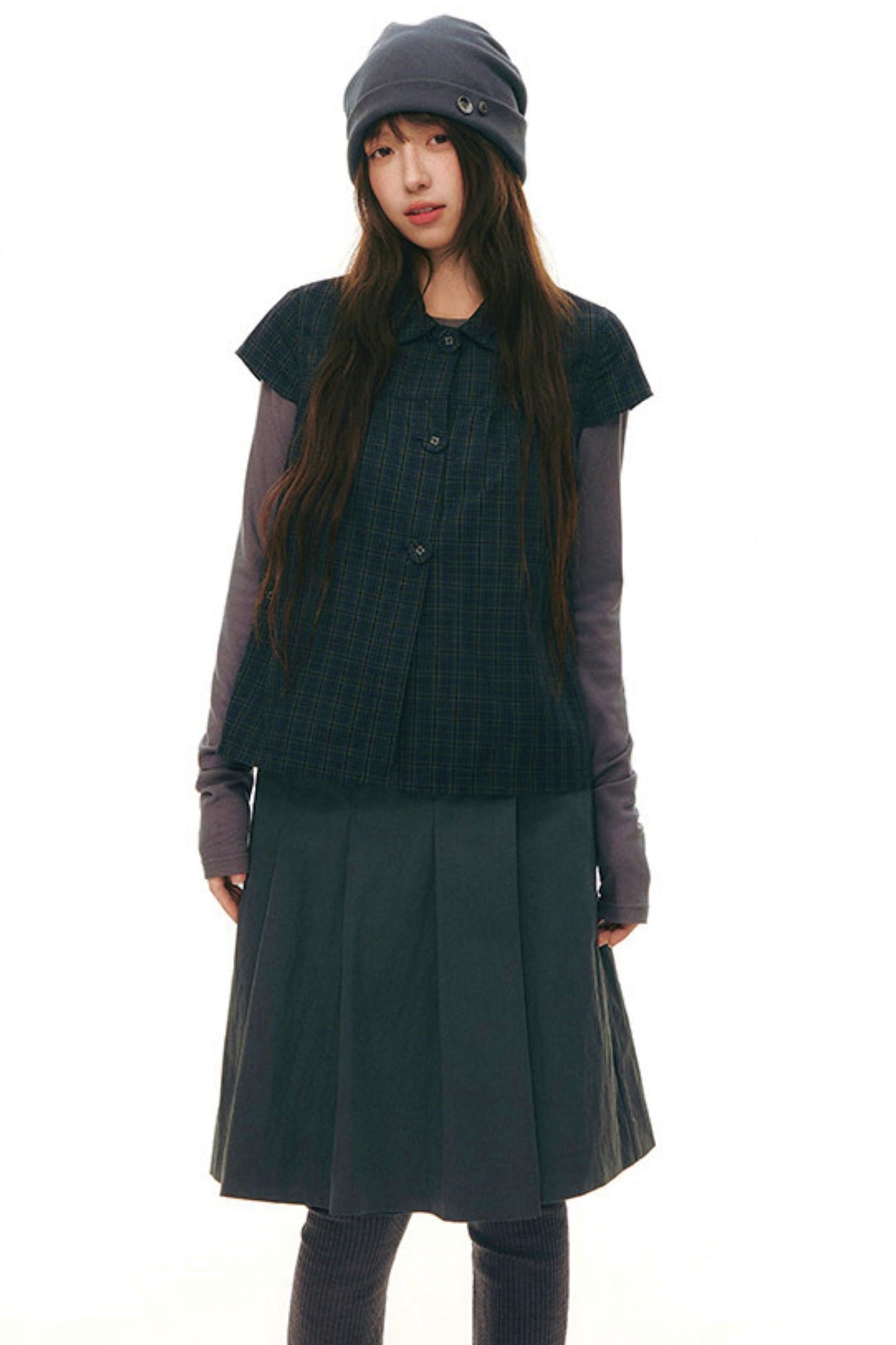 Doll Collar Flutter Sleeve Top