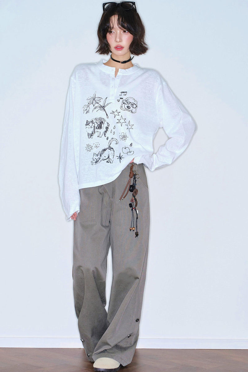 Old Letter Thin Tops
