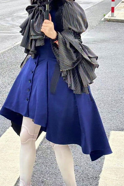 Princess Sleeve Gothic Striped Lolita Blouse
