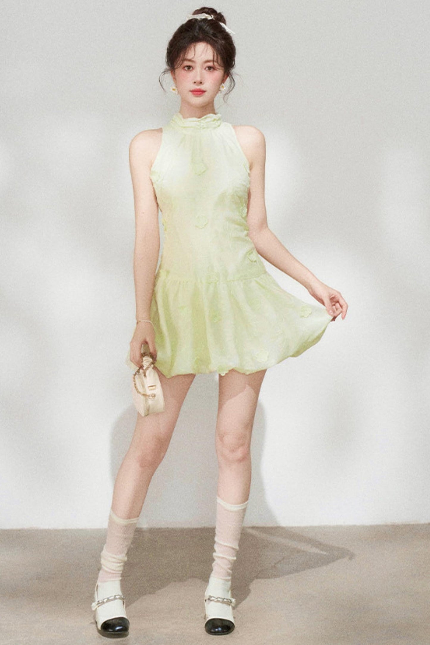 Jacquard Halter Dress