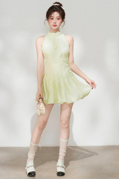 Jacquard Halter Dress