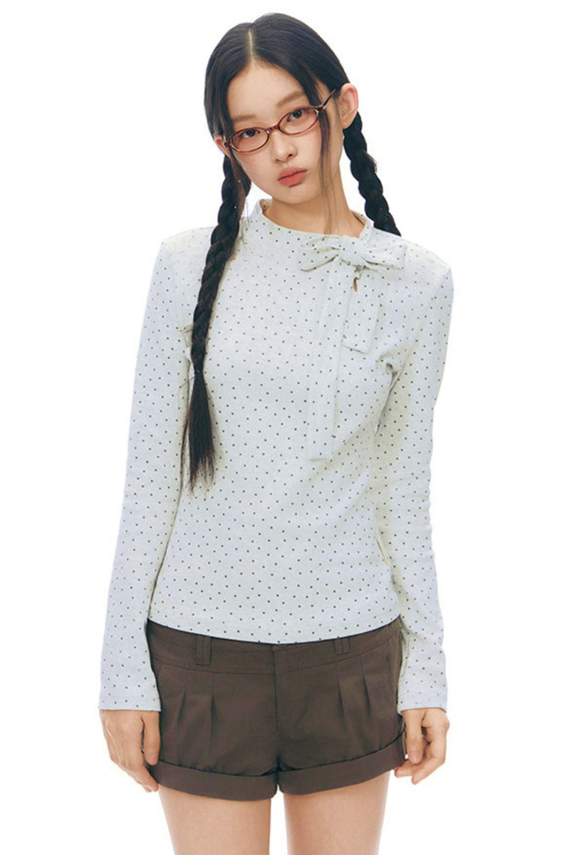 Star Tie-neck Slim Fit Top