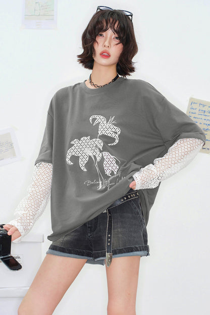Shadow Weaving Lace Top