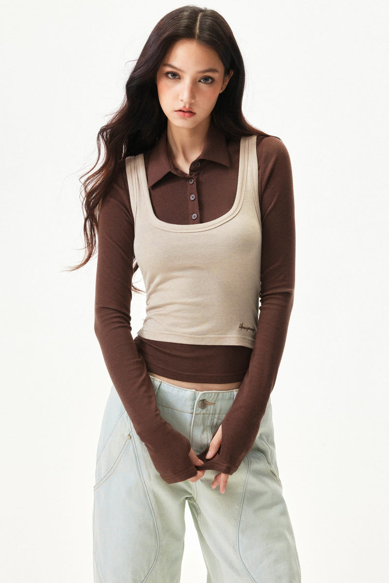 Fitted Tencel Knit Vest