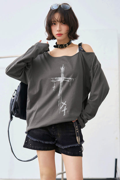 White Ashes Off-shoulder Top