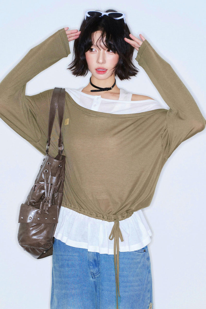 Asymmetrical Off Shoulder Top