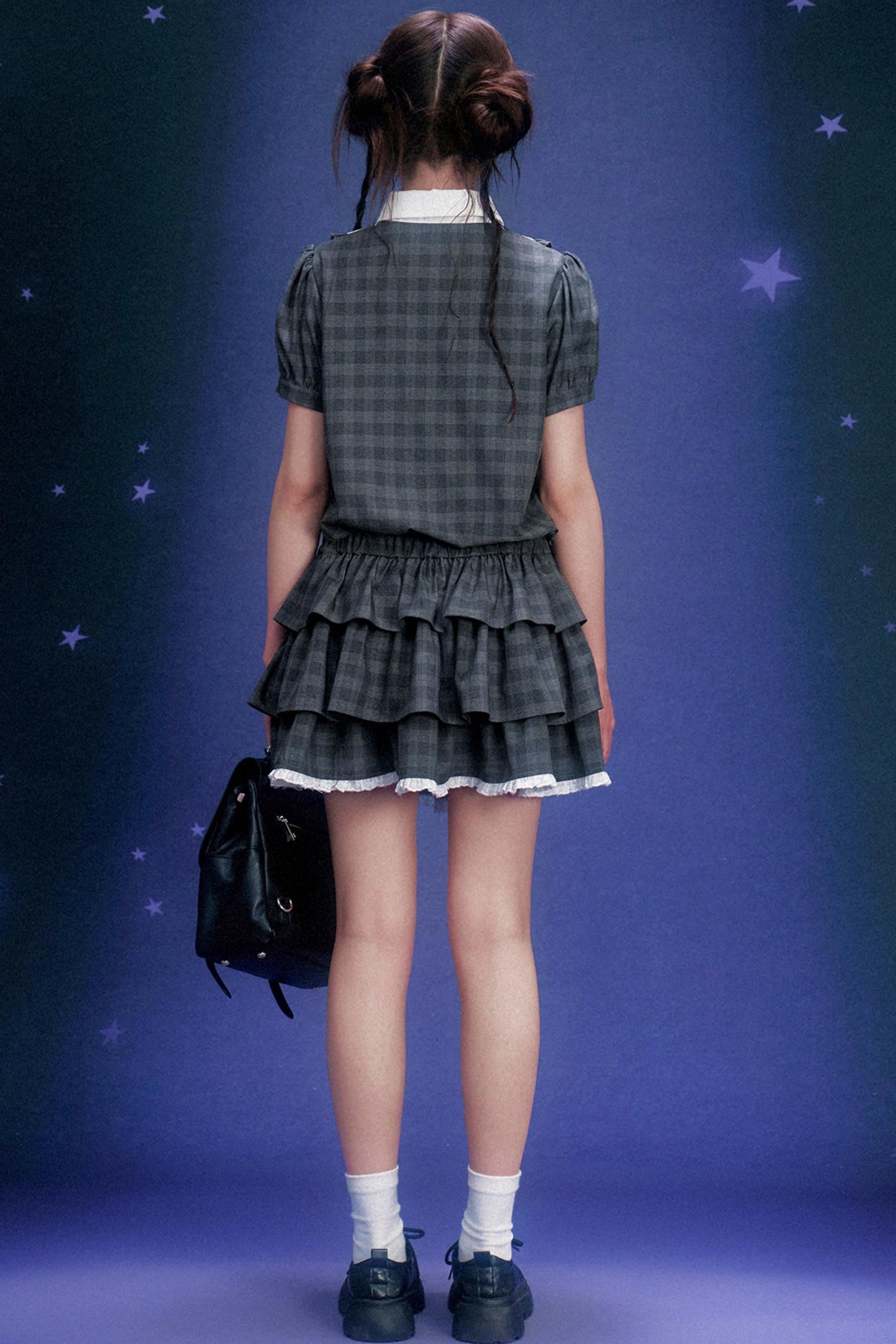 Plaid Tiered Dress