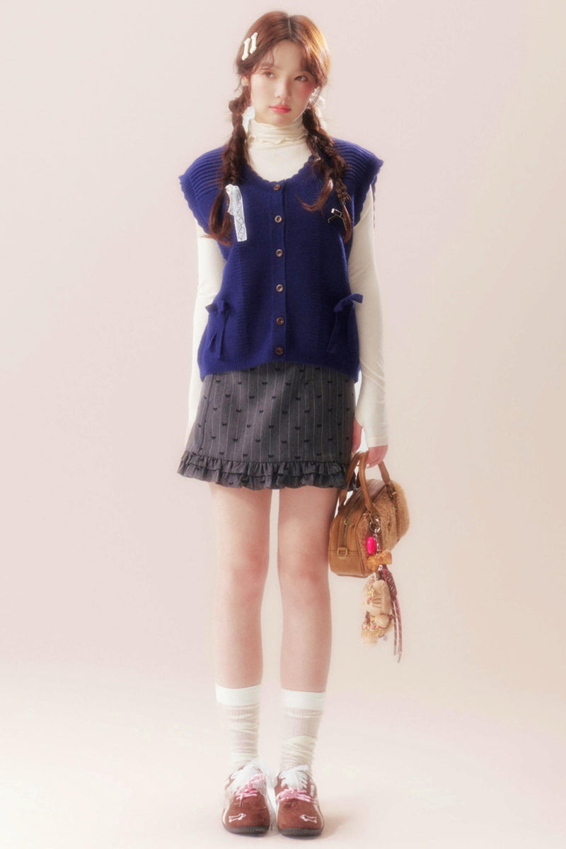Moonlight Song Ribbon Knit Vest