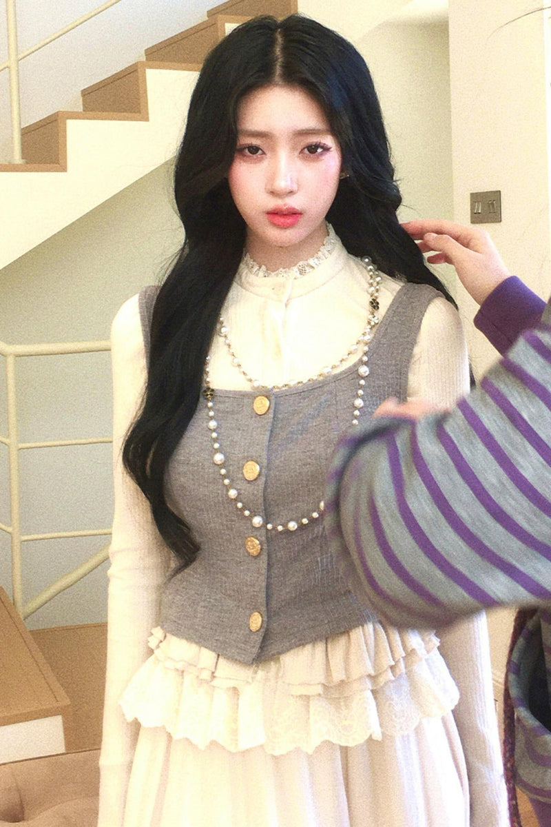 French Wreath Jacket + Top + Skirt