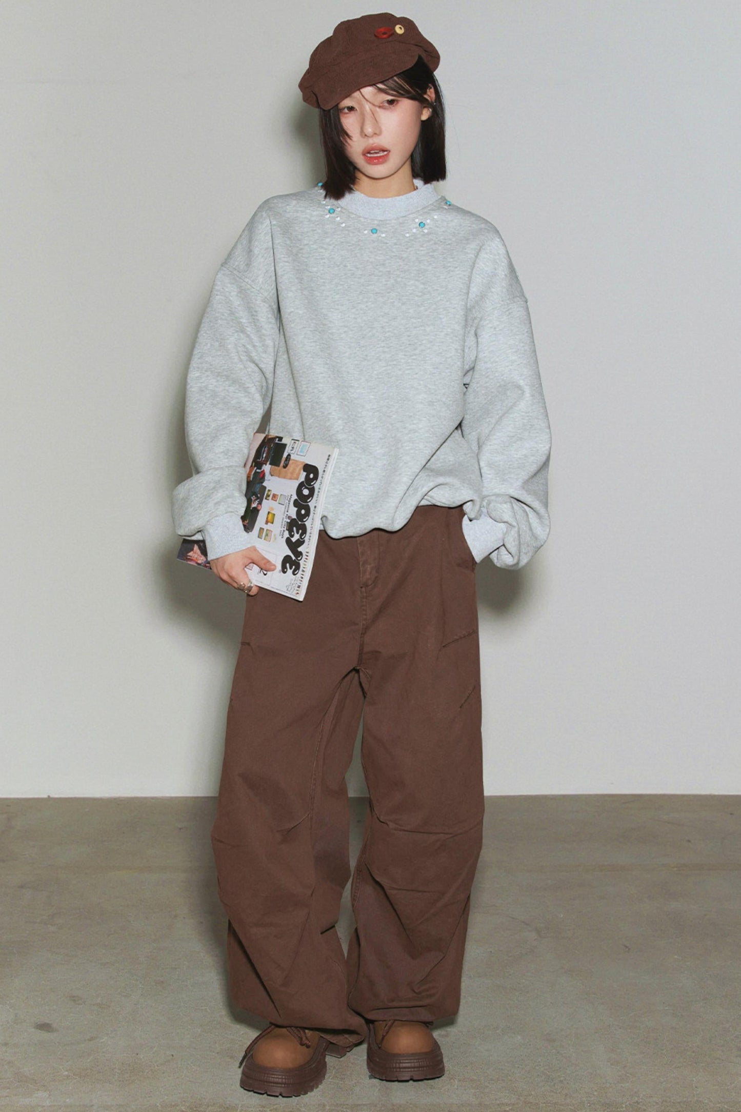 Gemstone Decorated Sweatshirt