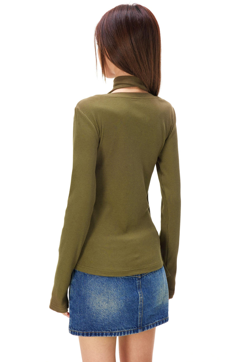 Fine Ribbed Knit Cardigan