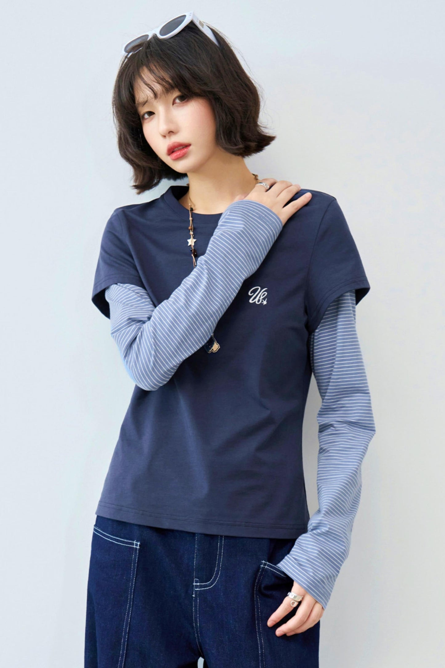 Color Blocked Long Sleeve Top