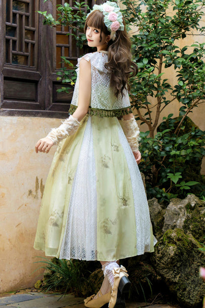 Sweet Resort Style Lolita Sand Dress Set
