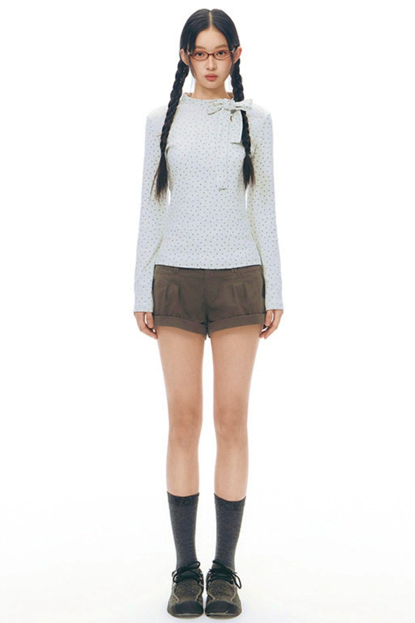 Star Tie-neck Slim Fit Top