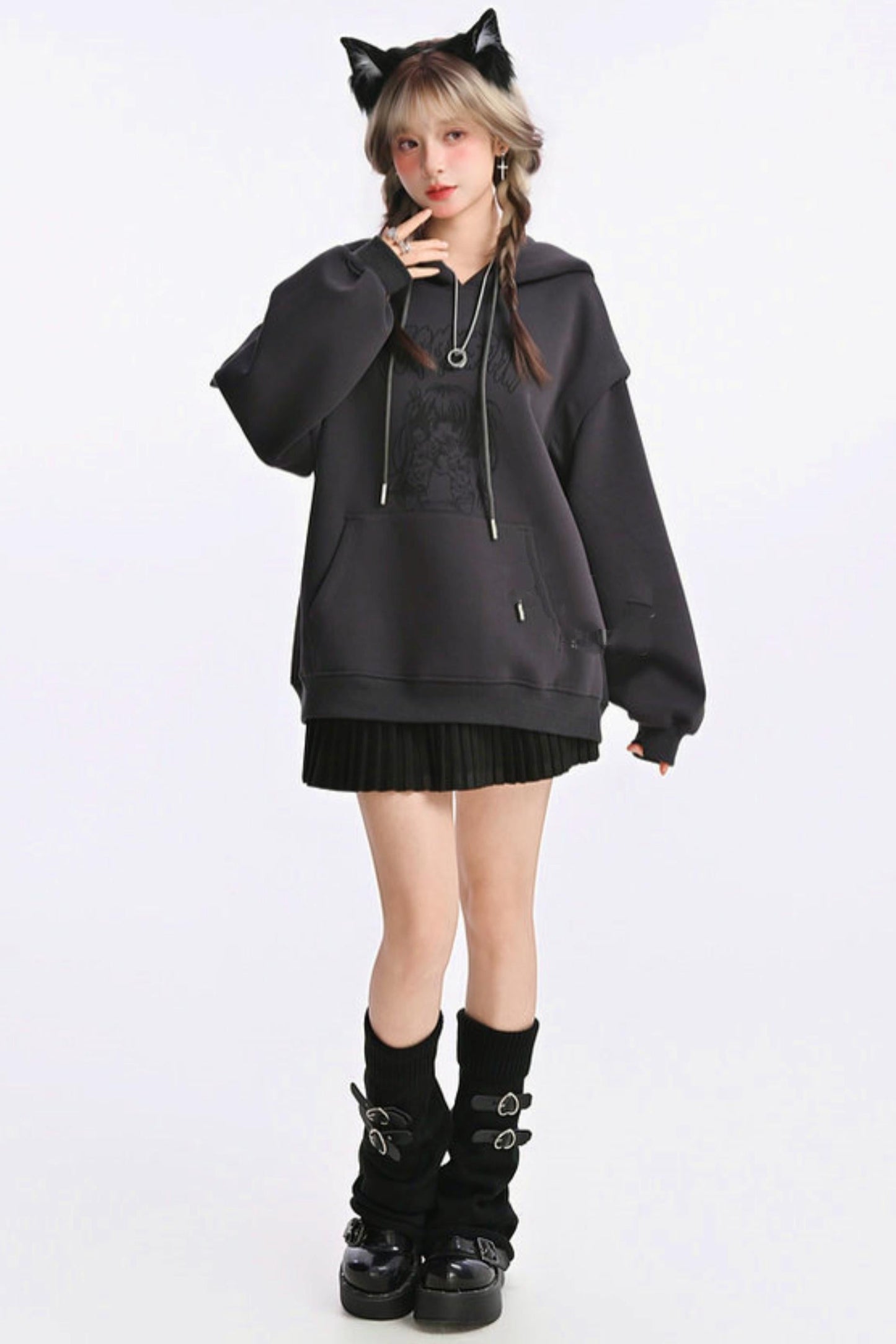 Sweet Dark Cut Hooded Top