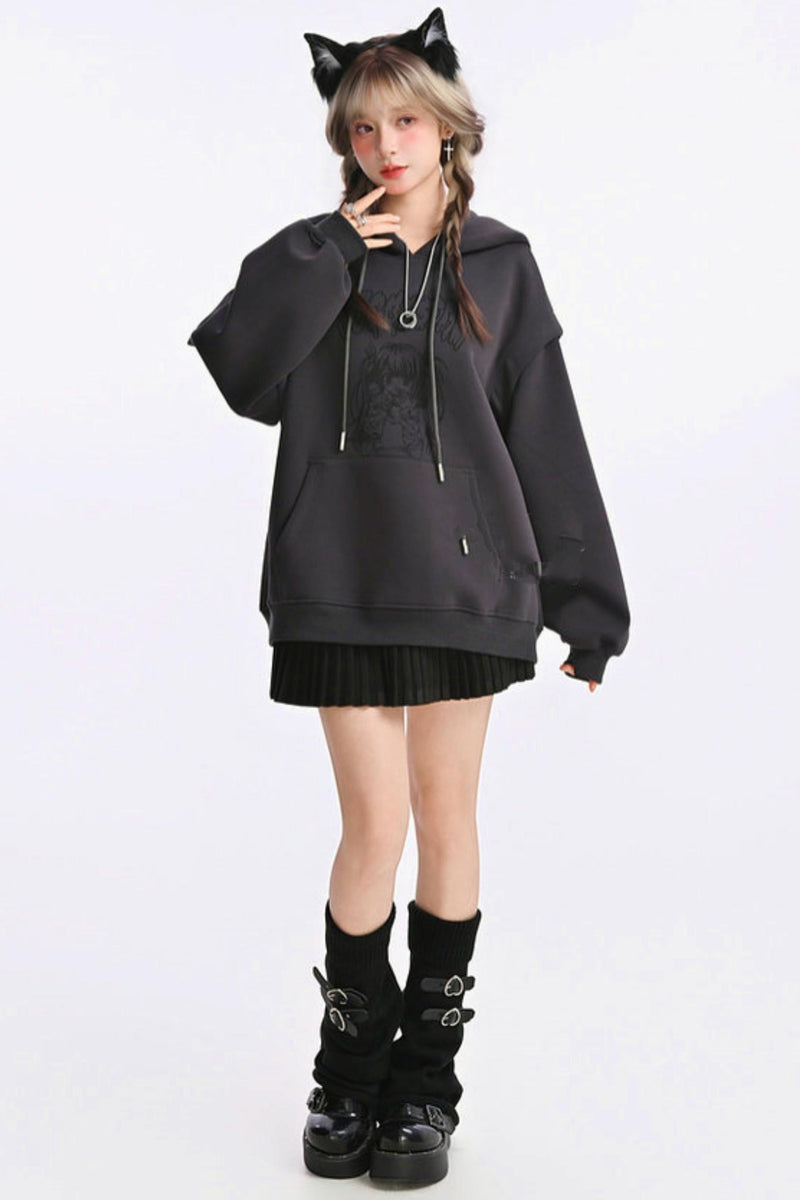Sweet Dark Cut Hooded Top