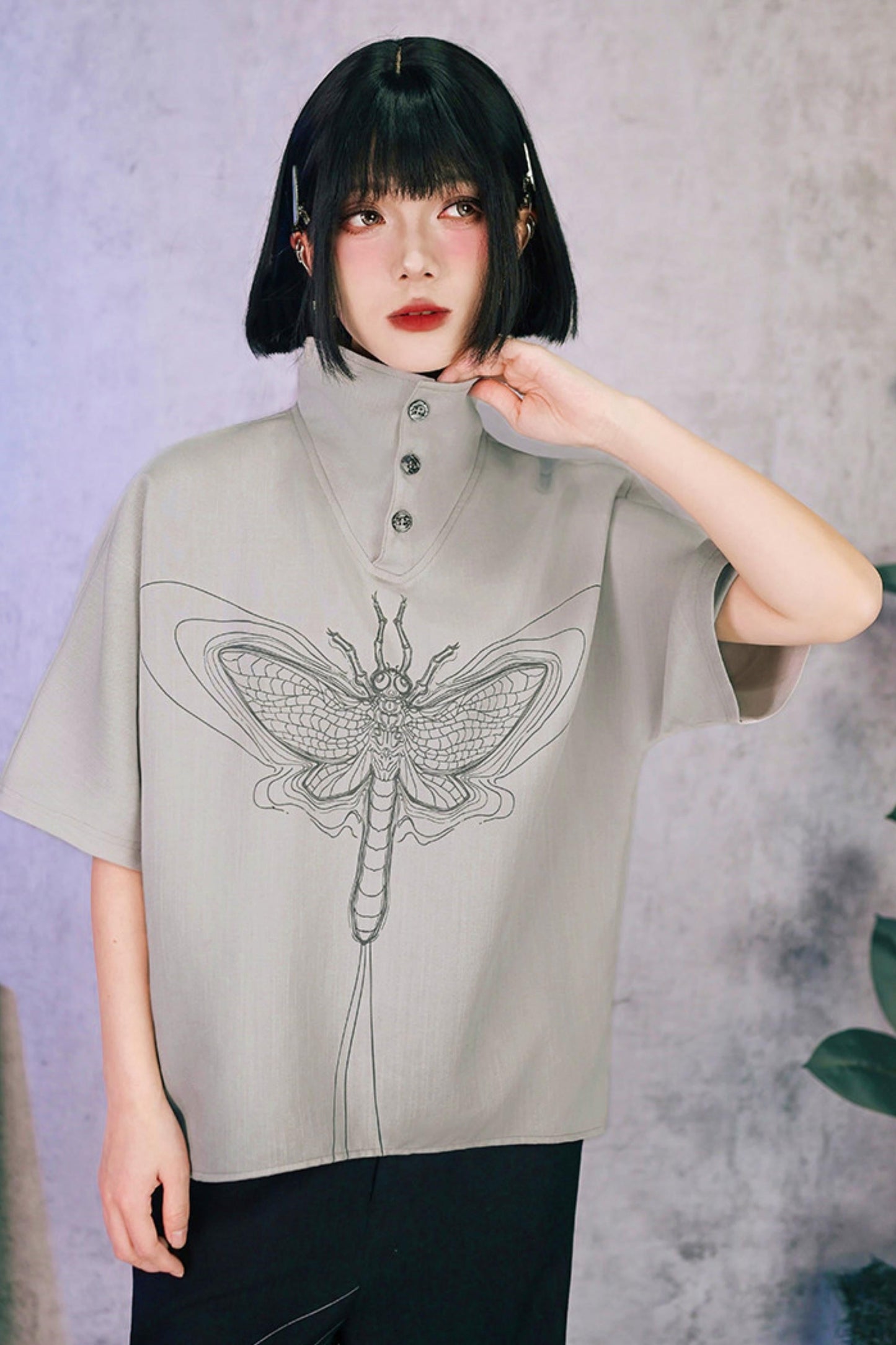 Eternity Printed Mid-sleeve Top