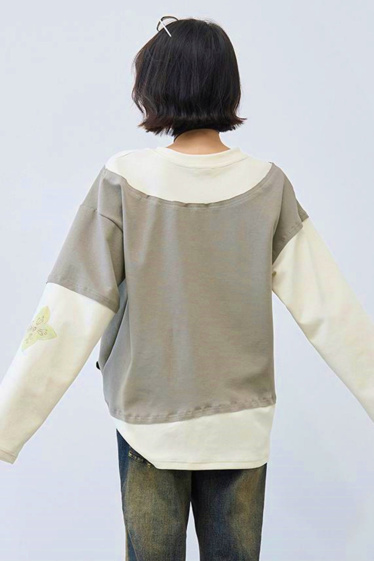 Gravity Hand-painted Color Block Top