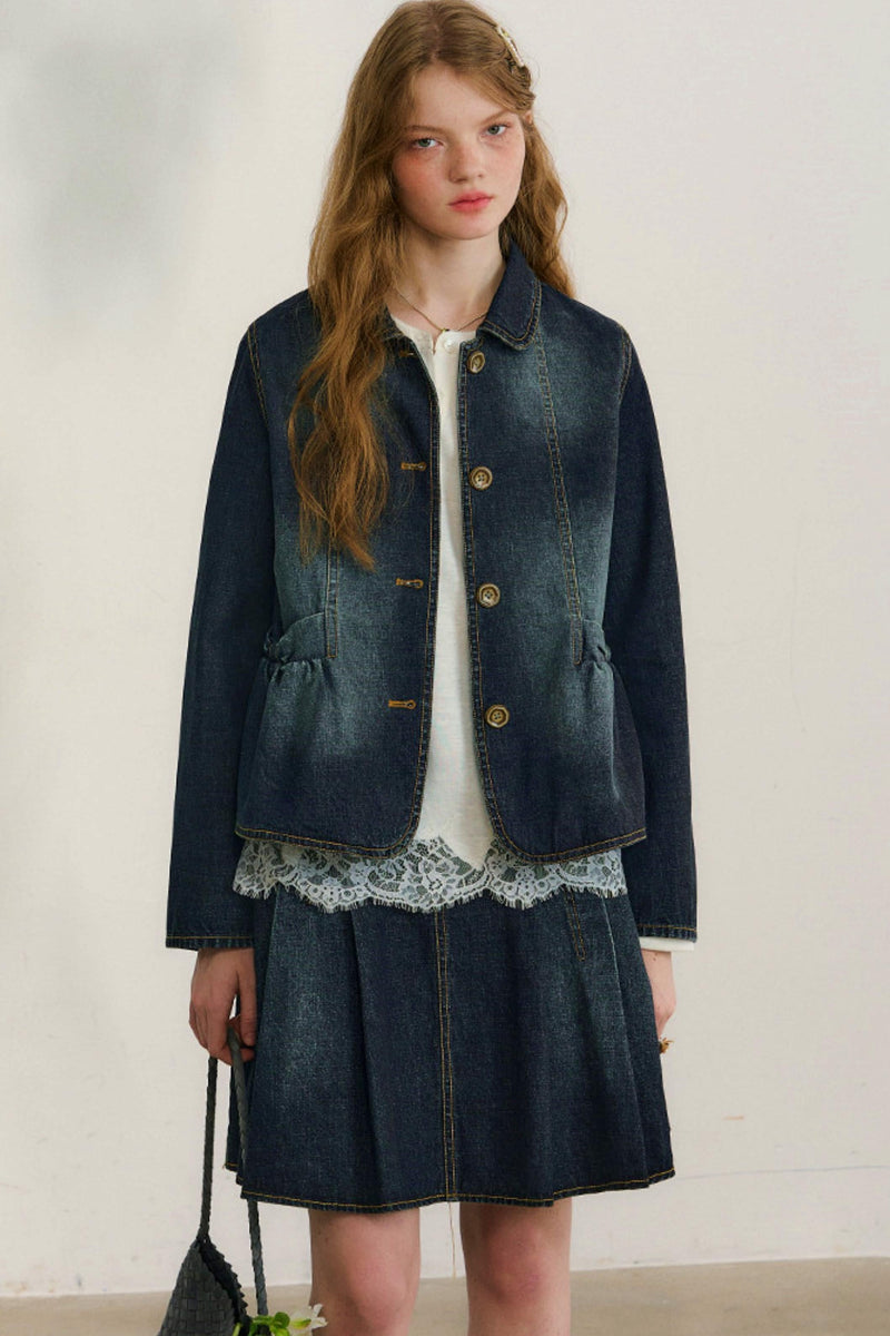 Love Diary Denim Jacket + Skirt
