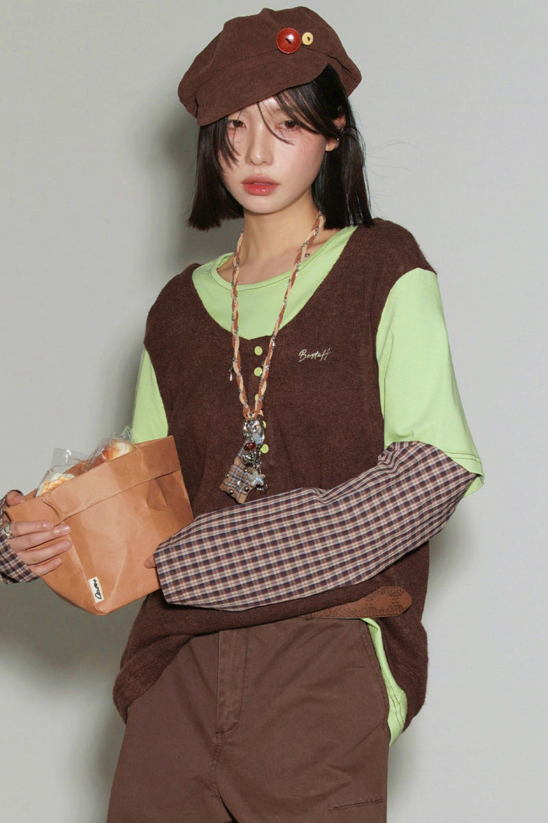 Gravity Patchwork Color Block Top