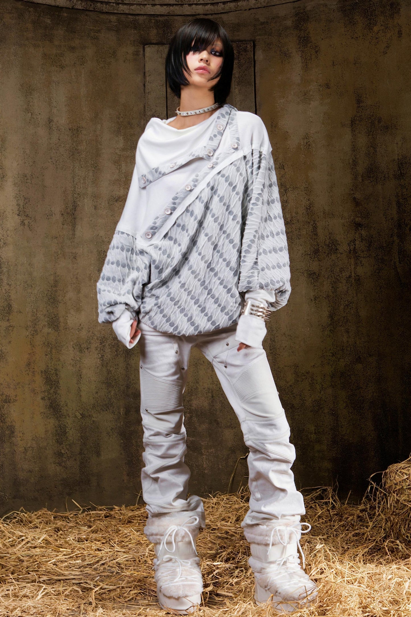 Stacked Color Batwing Top