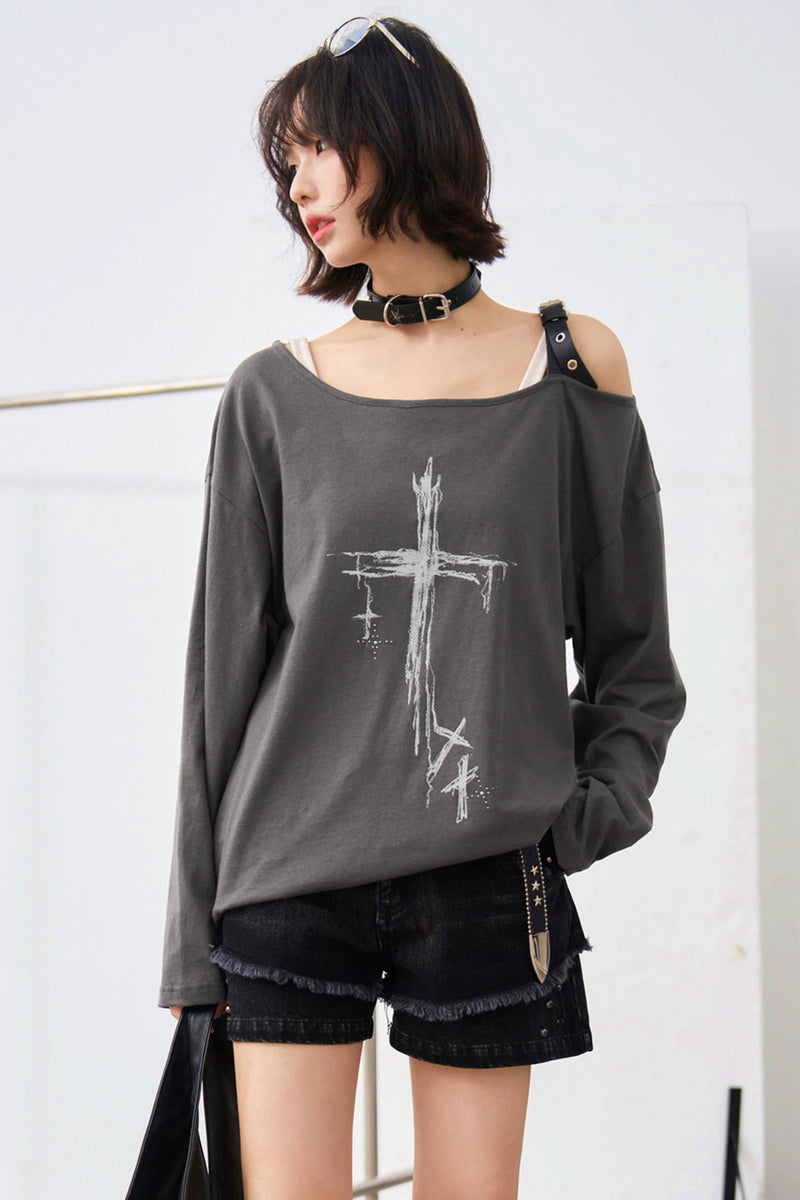 White Ashes Off-shoulder Top