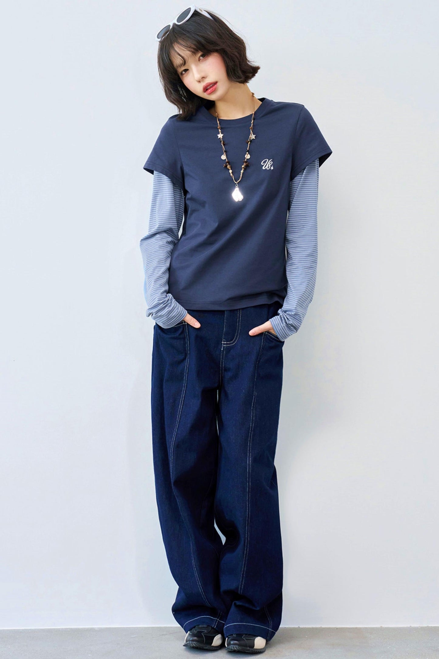 Color Blocked Long Sleeve Top