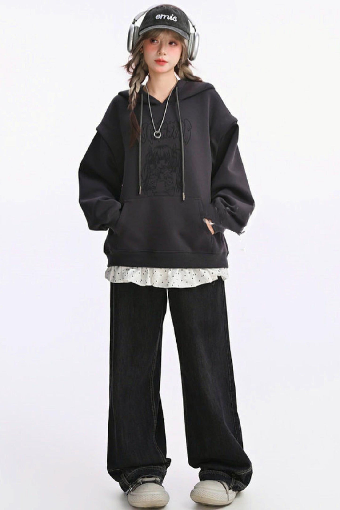 Sweet Dark Cut Hooded Top