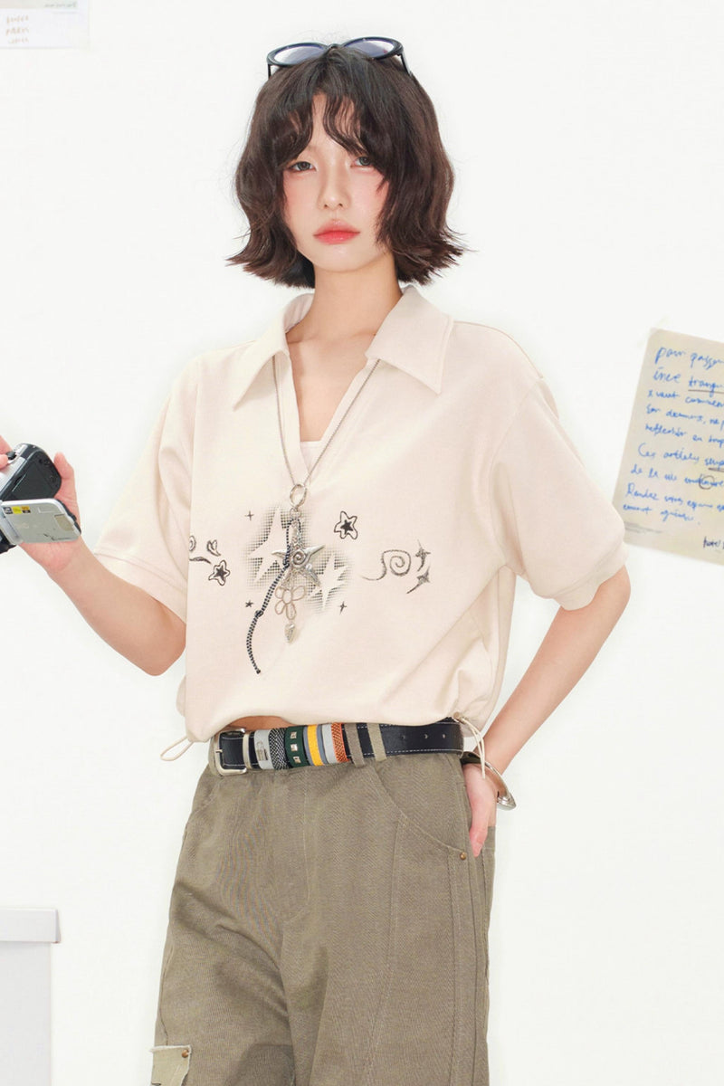 Bubble Star Polo Top