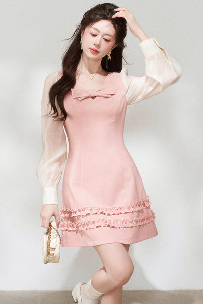 Sweet Pink Ruffle Dress