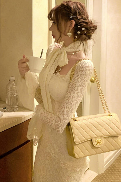 French Style Lace Mermaid Dress