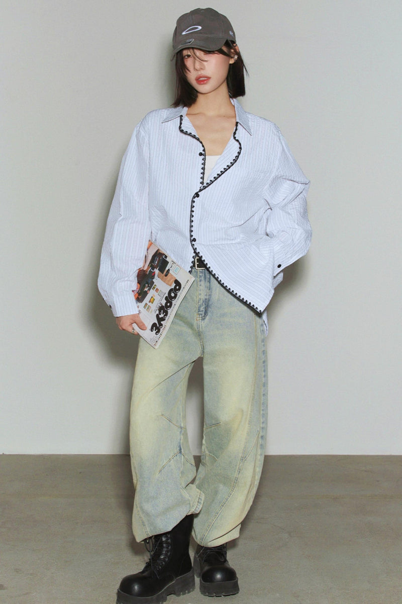 Gravity Lace Stripe Shirt