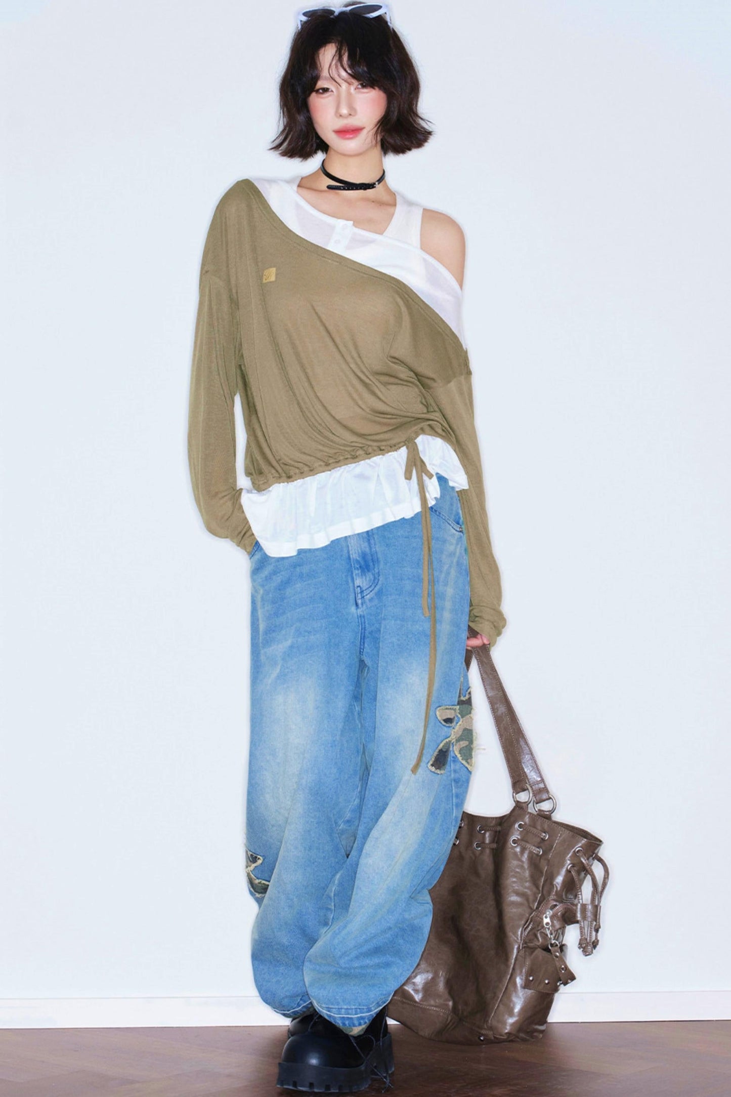 Asymmetrical Off Shoulder Top