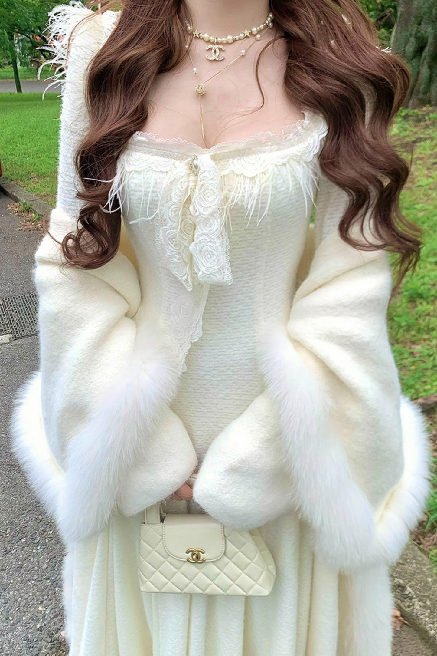 French Sweet Slim Lace Dress