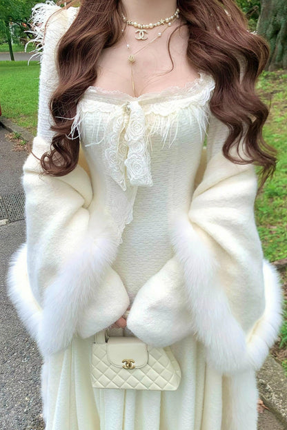 French Sweet Slim Lace Dress
