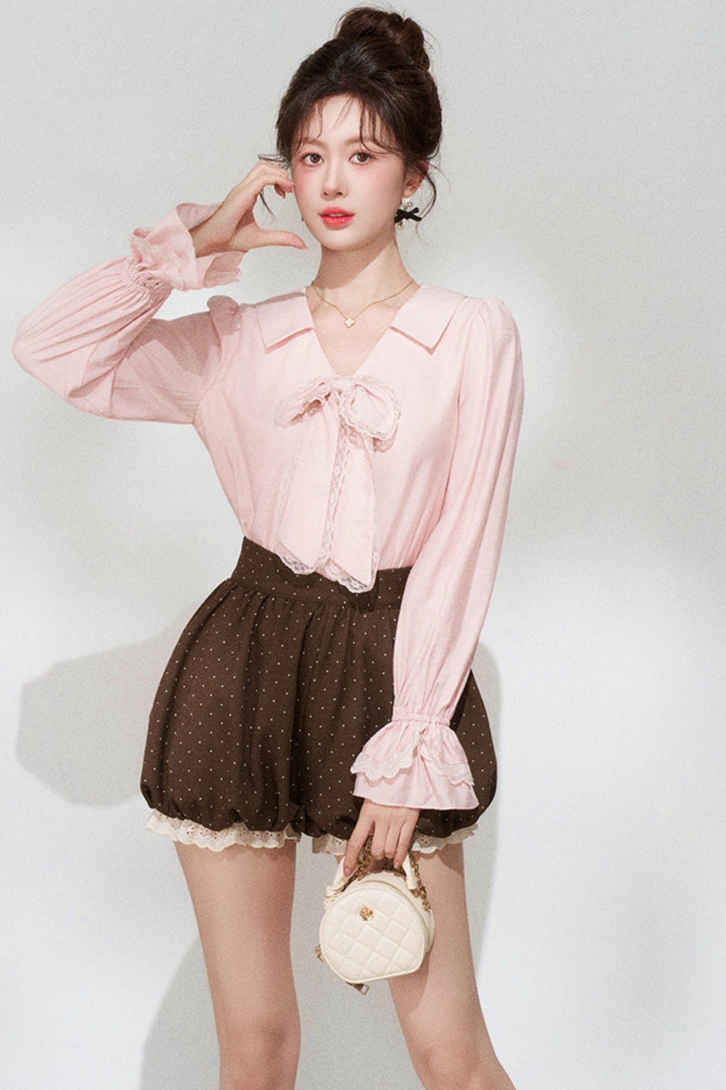 Pink Sweet Blouse + Shorts